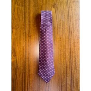 Brooks Brothers Makers Burgundy Geometric Medallion Silk Tie